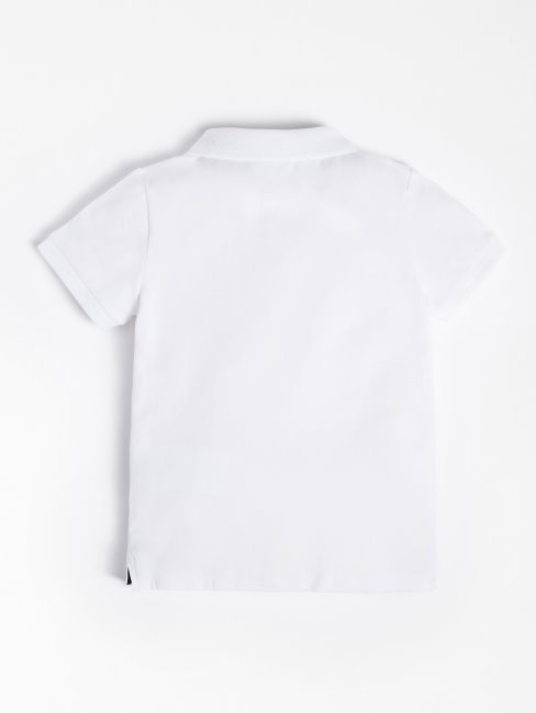 Polo Piquet Manches Courtes Blanc Guess