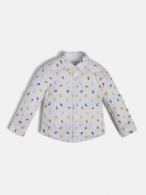 Nuisette Blanche Multi Imprimé Logo Guess