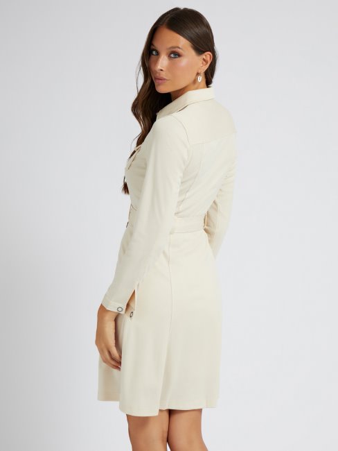 Robe Guess Chemisier Beige