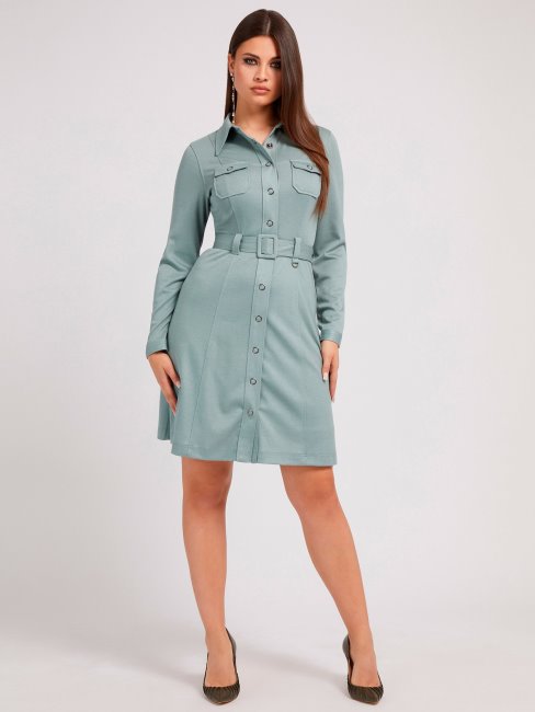 Robe Chemisier Bleue Guess