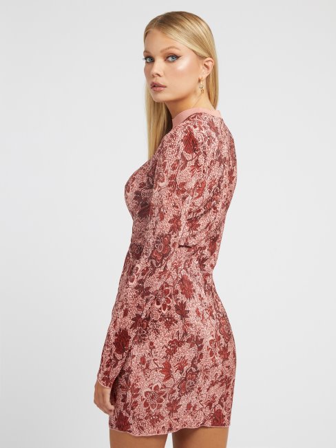 Guess Robe Violette à Imprimé Floral