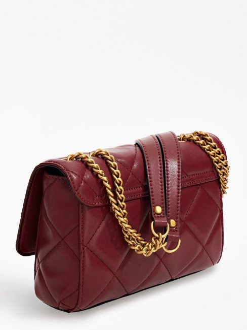 Cessily Sac à Bandoulière Matelassé Guess Rouge