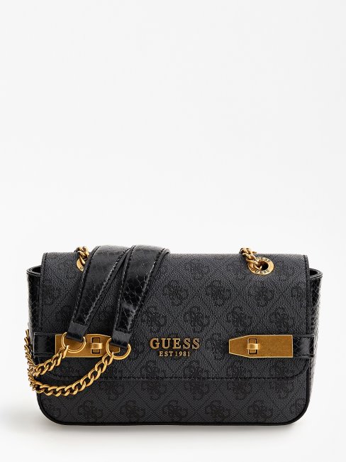 Mini Sac Bandoulière Zadie Logo 4g Gris Guess