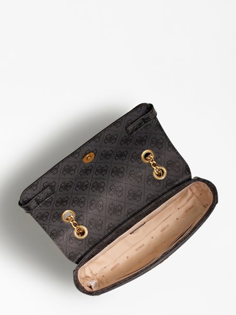 Mini Sac Bandoulière Zadie Logo 4g Gris Guess