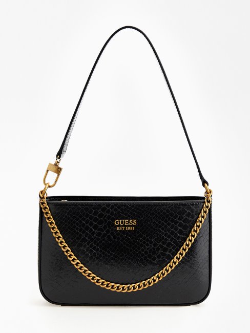 Guess Sac Porté épaule à Imprimé Python Katey Noir