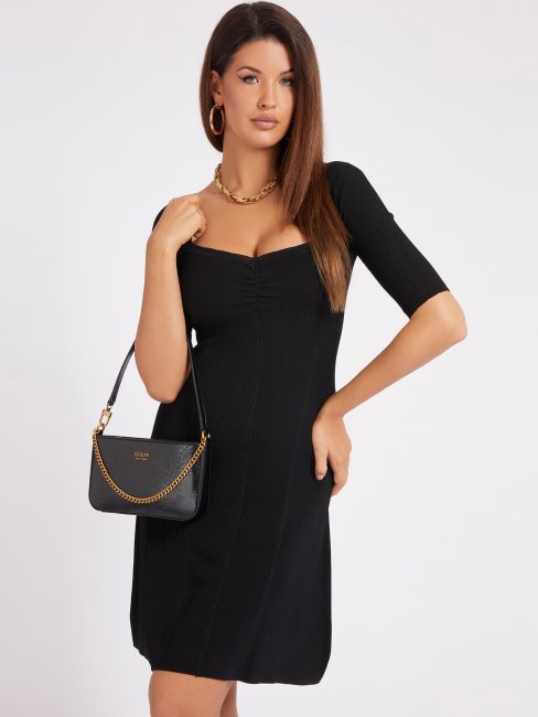 Guess Sac Porté épaule à Imprimé Python Katey Noir