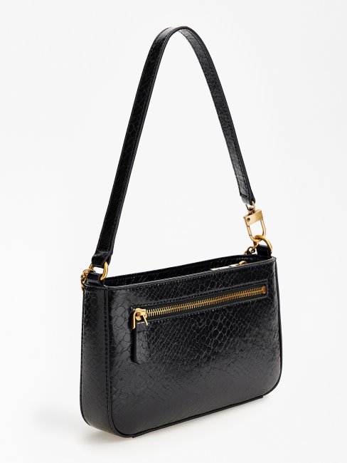 Guess Sac Porté épaule à Imprimé Python Katey Noir