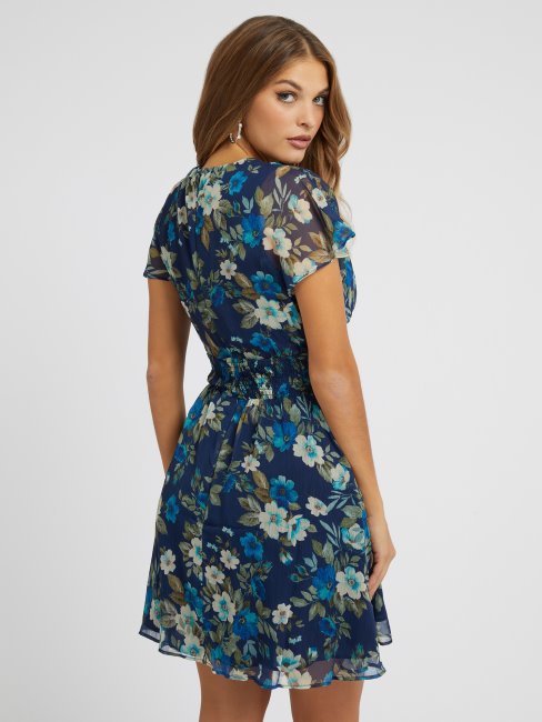 Peignoir Imprimé Fleuri Bleu Multi Guess