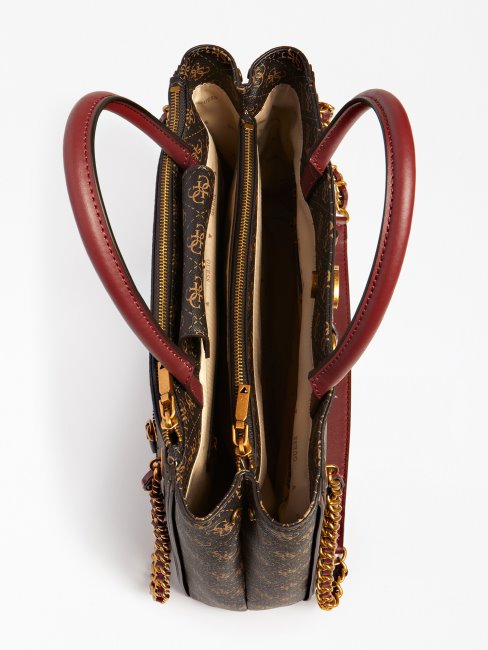 Sac à Main Noir Izzy 4g Logo Maxi Guess