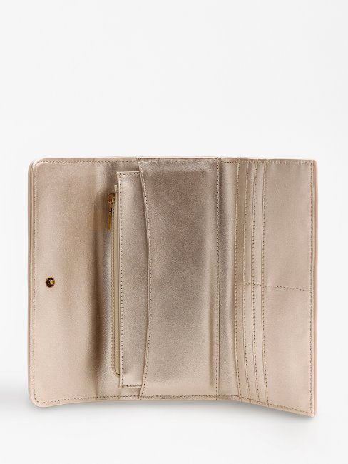 Guess Izzy 4g Logo Maxi Portefeuille Crème