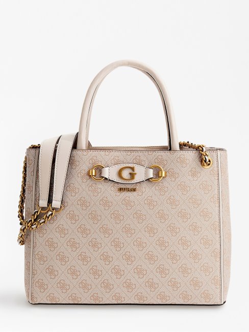 Crème Izzy 4g Logo Maxi Sac à Main Guess