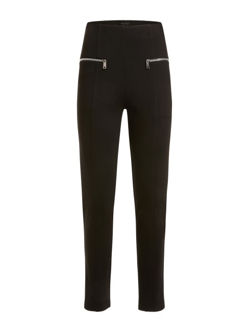Guess Legging Noir à Détail De Fermeture éclair