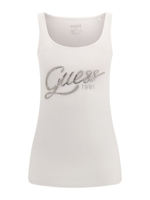 Débardeur à Logo Strass