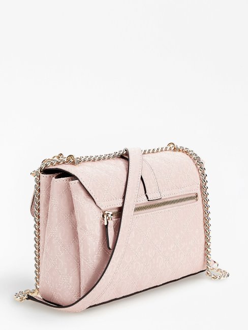 Sac à Bandoulière Gaia Logo 4g Rose Guess
