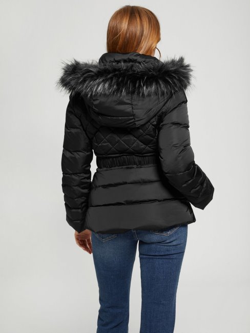 Doudoune En Couette Véritable Noir Guess