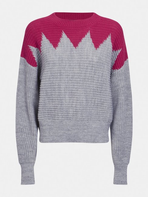 Guess Pull Gris à Motifs Multiples