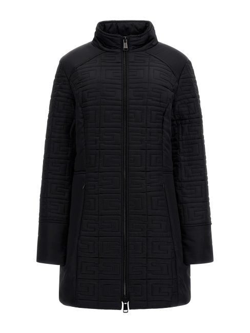 Veste Longue Logo Brodé Guess Noire