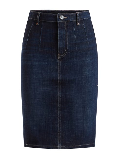 Jupe Longue En Jean Bleu Guess