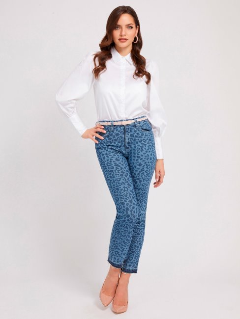 Chemise Blanche En Popeline Coupe Regular Guess