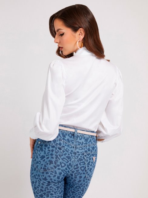 Chemise Blanche En Popeline Coupe Regular Guess