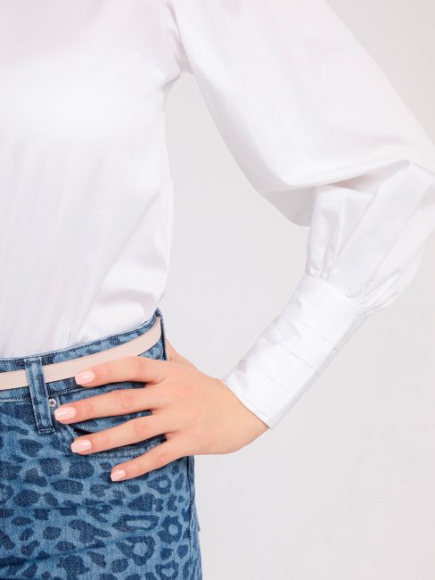 Chemise Blanche En Popeline Coupe Regular Guess