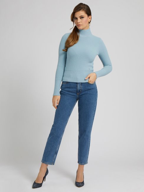 Pull Col Roulé Guess Bleu