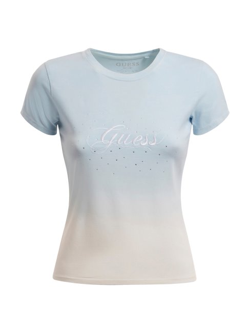 Tee Shirt Guess Bleu Dégradé Multicolore