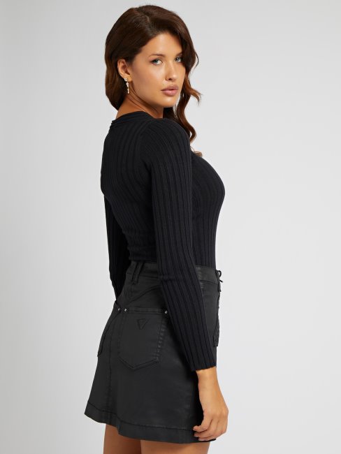 Pull Détail Tissé Guess Noir