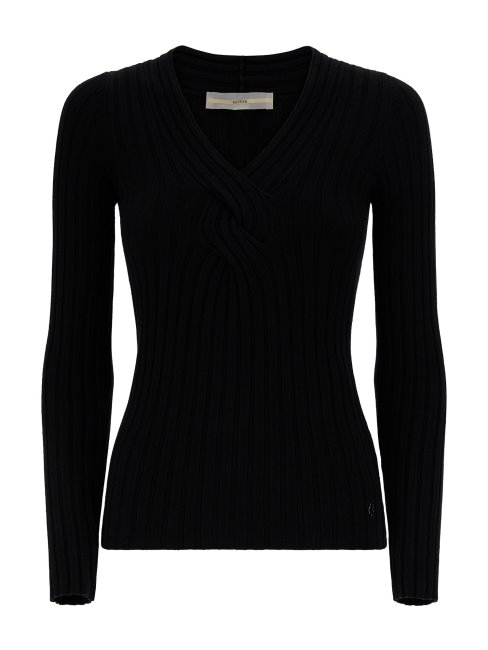 Pull Détail Tissé Guess Noir
