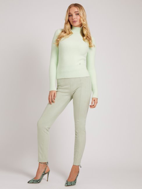 Legging En Faux Suède Vert Guess