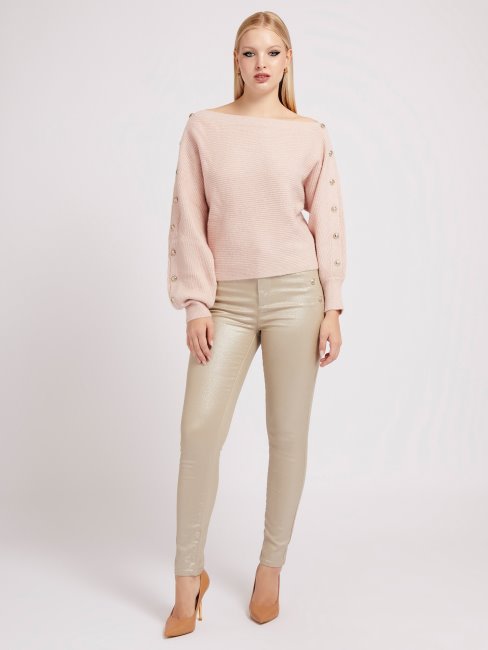 Pull à épaules Dénudées Guess Rouge