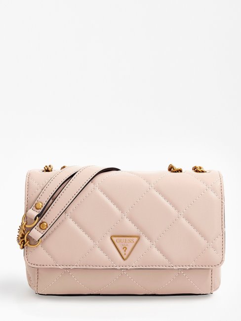 Guess Cessily Sac à Bandoulière Matelassé Beige