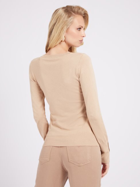 Pull Col V Beige Guess