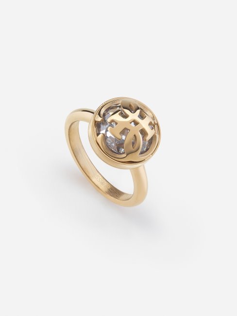 Bague Boule Logo Guess 4g Multi Or