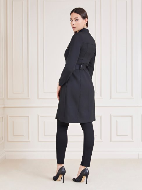 Guess Manteau Ceinturé Noir Marciano