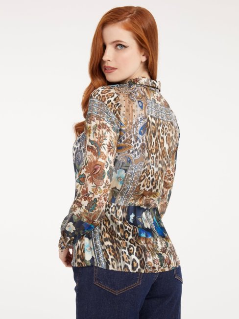 Nuisette Imprimé All Over Guess Bleu Multi