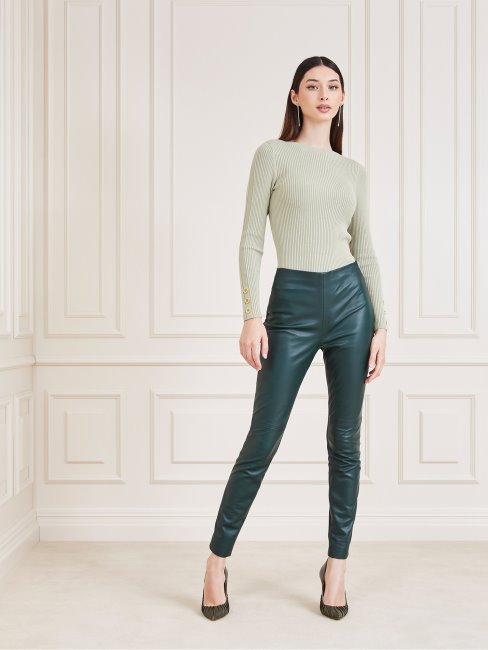 Pull Guess Marciano Vert à Encolure Bateau