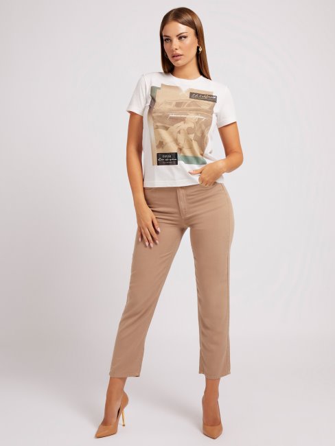 T-shirt Imprimé Devant Guess Blanc Multi