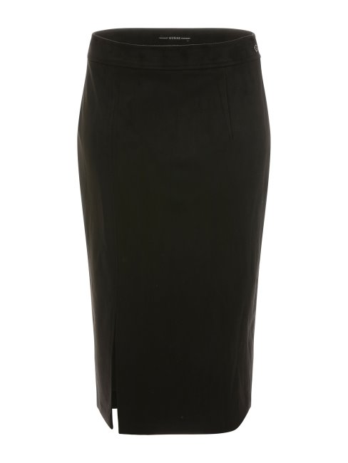 Guess Jupe En Simili Daim Noir
