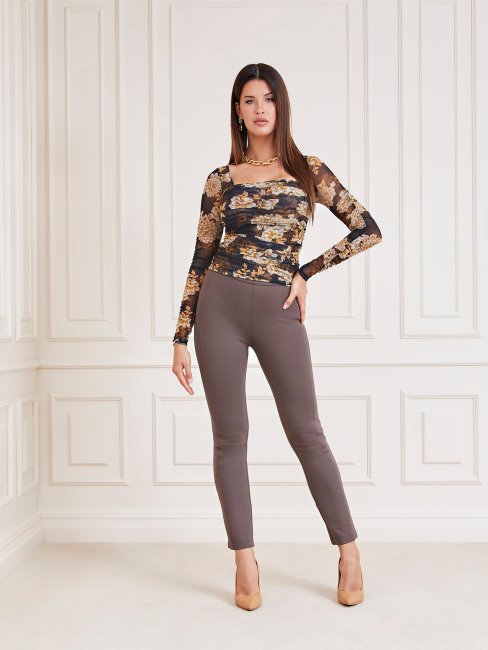Guess Top Noir à Imprimé Floral Multi Marciano