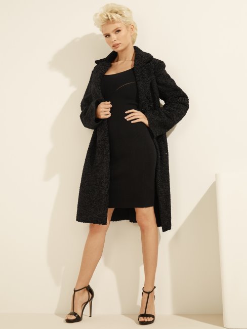 Veste Fausse Fourrure Guess Noire