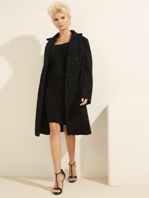 Veste Fausse Fourrure Guess Noire