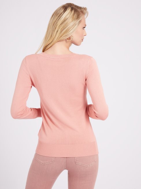 Pull Col V Rose Deviner