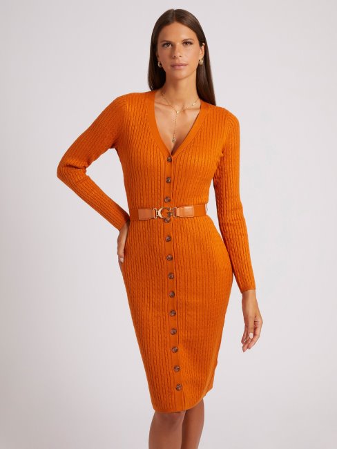 Cardigan Ceinturé Robe Guess Orange