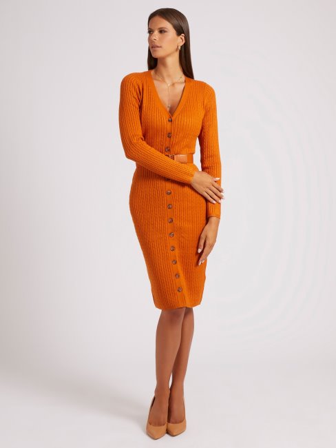 Cardigan Ceinturé Robe Guess Orange
