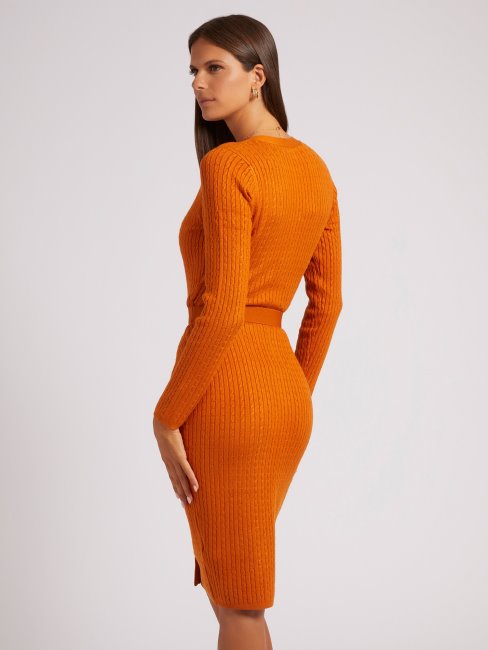 Cardigan Ceinturé Robe Guess Orange