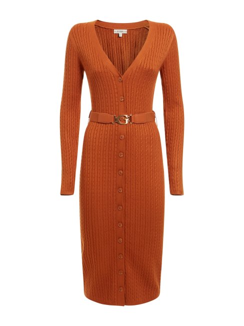 Cardigan Ceinturé Robe Guess Orange