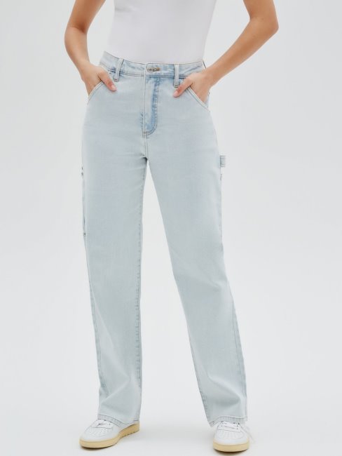 Guess Pantalon En Denim Cargo Gris