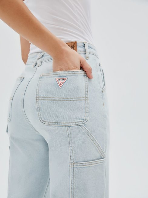 Guess Pantalon En Denim Cargo Gris