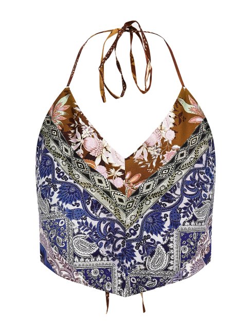 Haut à Motif Multicolore Imprimé Sur L'ensemble